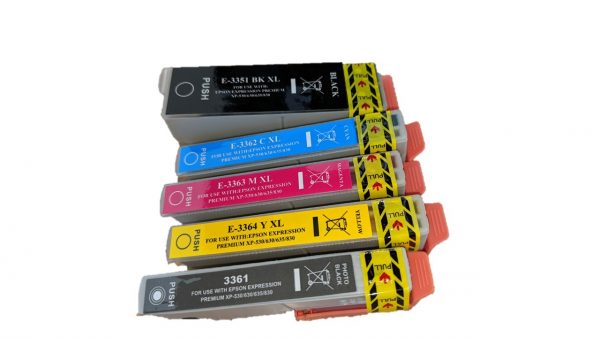 Compatible 5 Colour 33XL (Orange) High Capacity Ink Cartridge Multipack