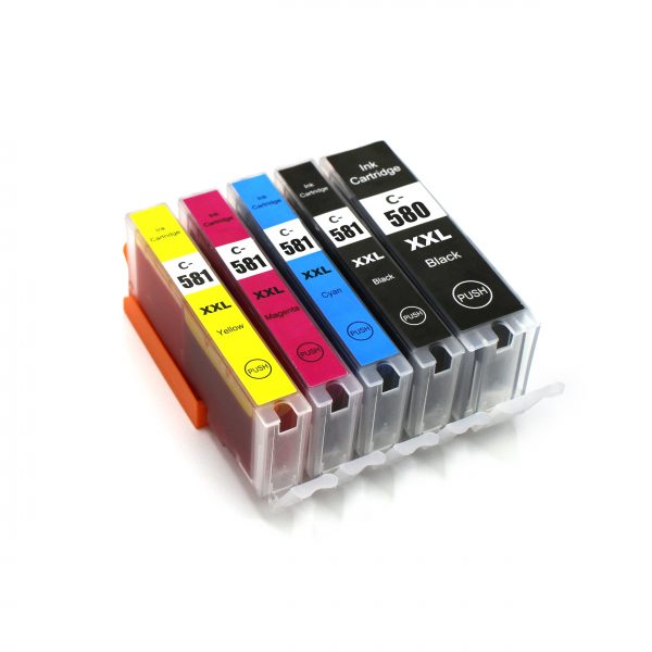 Compatible Extra High Capacity 5 Colour PGI-580XXL/CLI-581XXL Ink Cartridge Multipack
