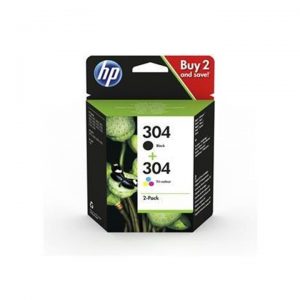 Genuine HP Black & Tri-Colour 304 Ink Cartridge Multipack