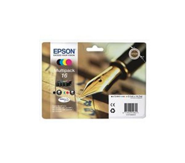 Genuine Epson 16 (T1626 Fountain Pen)  Ink Cartridge Multipack