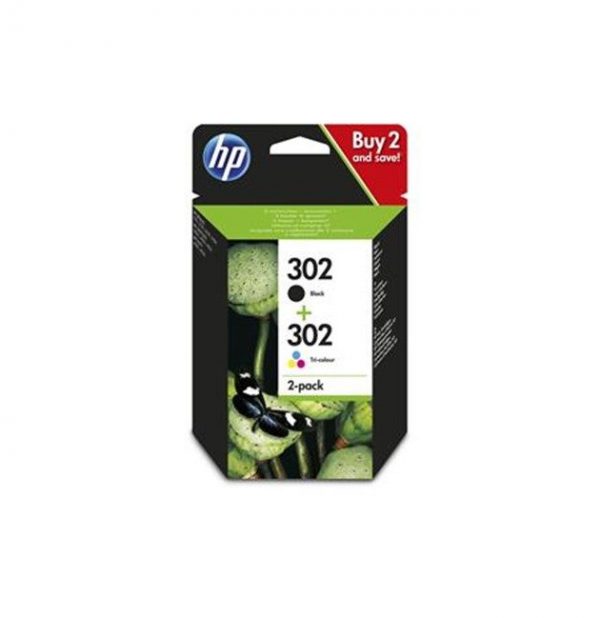 Genuine HP Black And Tri-Colour 302 Ink Cartridge Combo Pack