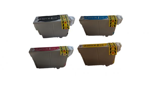 Compatible 4 Colour 34XL (Golf Ball) High Capacity Ink Cartridge Multipack