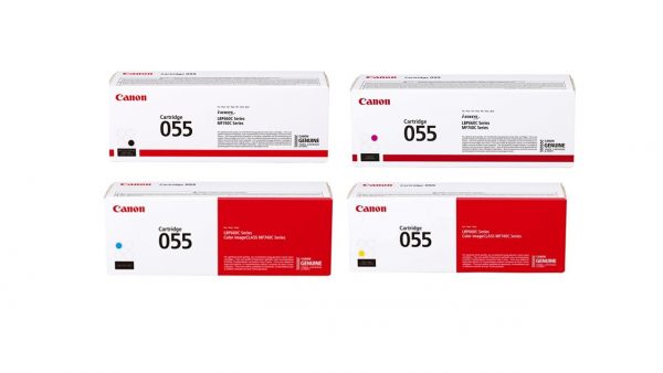 Genuine 4-Colour Canon 055 Toner Cartridge Multipack - (3013C002/3014C002/3015C002/3016C002)