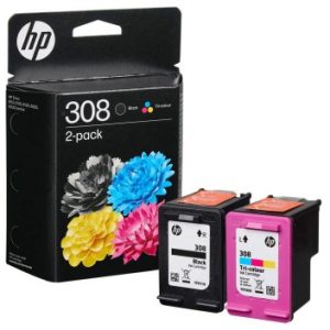 Genuine HP 308 Black & Colour Multipack - OEM Ink Cartridges