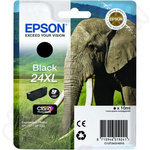 Genuine Epson 24XL Black (Elephant) High Capacity - OEM Ink Cartridge