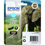 Genuine Epson 24XL Light Cyan (Elephant) High Capacity - OEM Ink Cartridge