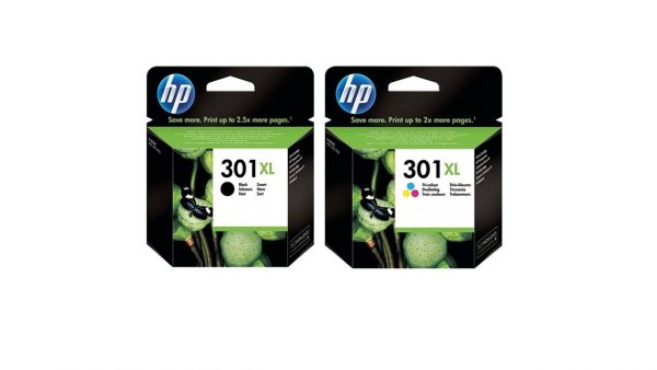 Genuine HP 301XL Black & Tri-Colour (High Capacity) Ink Cartridge Combo Pack