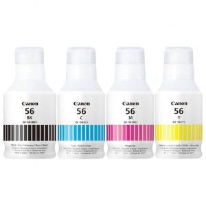 Genuine Canon GI-56 Multi (PGBK,C,M,Y) - 4 Ink Bottle Multipack