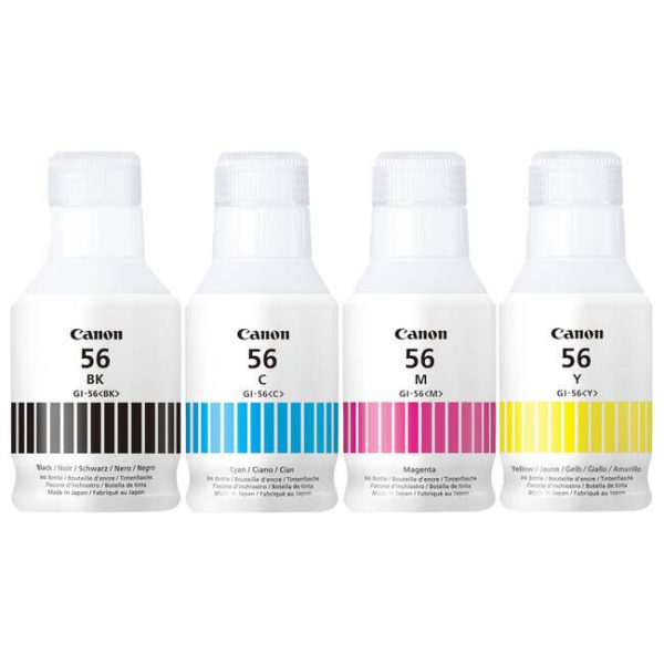 Genuine Canon GI-56 Multi (PGBK,C,M,Y) - 4 Ink Bottle Multipack